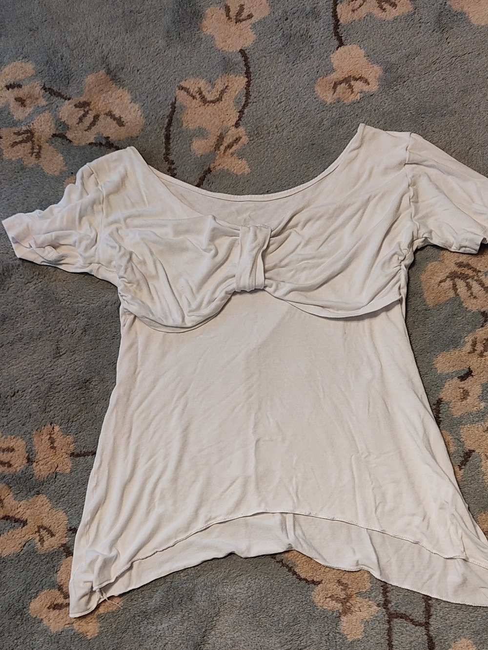 White Twist-Front Crop Top for Women